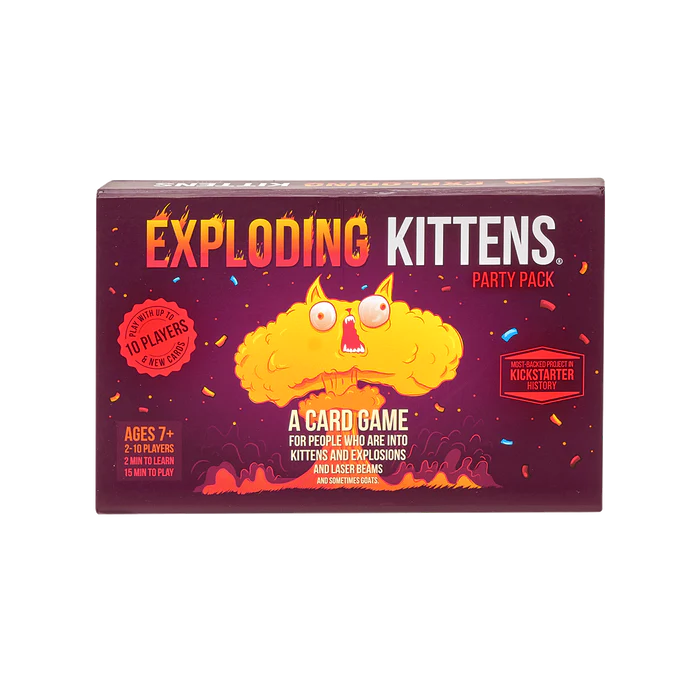 Exploding Kittens Party Pack Edition front of the box