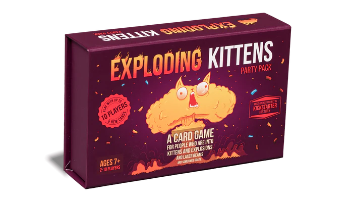 Exploding Kittens Party Pack Edition right angle of the box