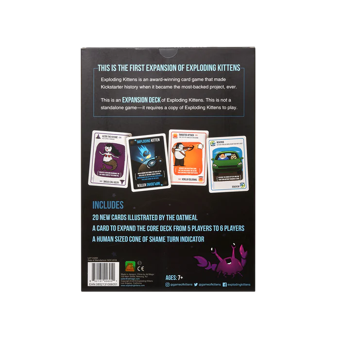 Imploding Kittens back of the box