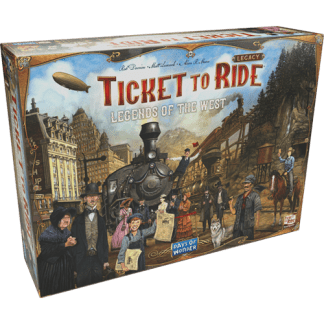 Ticket to Ride Legacy: Legends of the West front of the box right angle