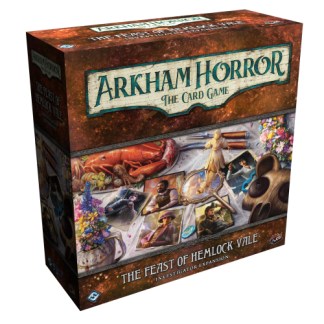 Arkham Horror: The Card Game - The Feast of Hemlock Vale Investigator Expansion front of the box right angle