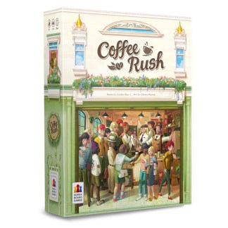 Coffee Rush the base game front of the box right angle