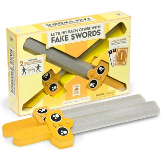 Let's Hit Each Other with Fake Swords front of the box right angle