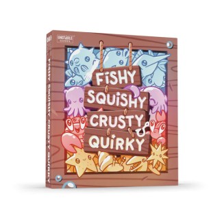 Fishy Squishy Crusty Quirky front of the box right angle