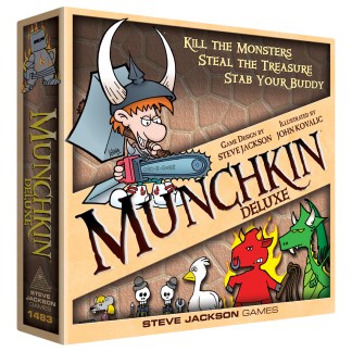 Munchkin Deluxe front of the box left angle