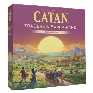 Catan: Traders & Barbarians (6th Edition) front of the box left angle