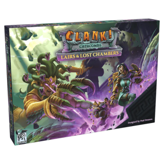 Clank! Catacombs – Lairs and Lost Chambers front of the box left angle