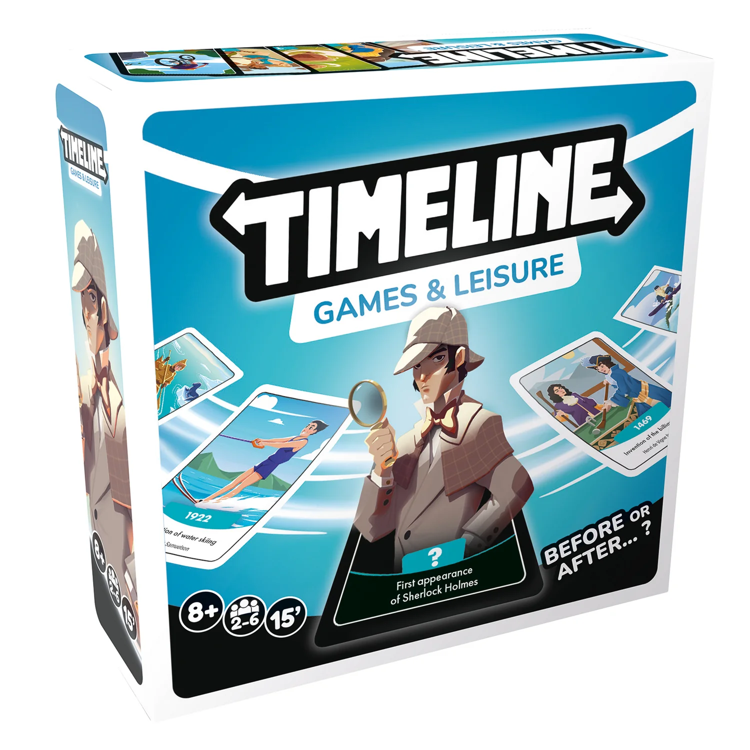 Timeline: Games & Leisure front of the box left angle