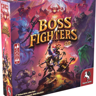 Boss Fighters QR front of the box left angle