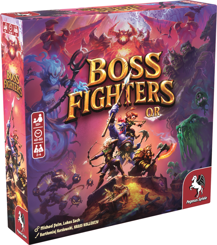 Boss Fighters QR front of the box left angle
