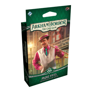 Arkham Horror: The Card Game - André Patel Investigator Deck front of the box left angle