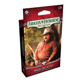 Arkham Horror: The Card Game - Miguel de la Cruz Investigator Deck front of the box left angle