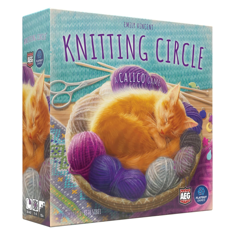 Knitting Circle front of the box left angle