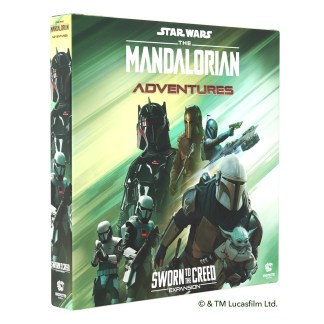 The Mandalorian: Adventures - Sworn to the Creed Expansion front of the box left angle