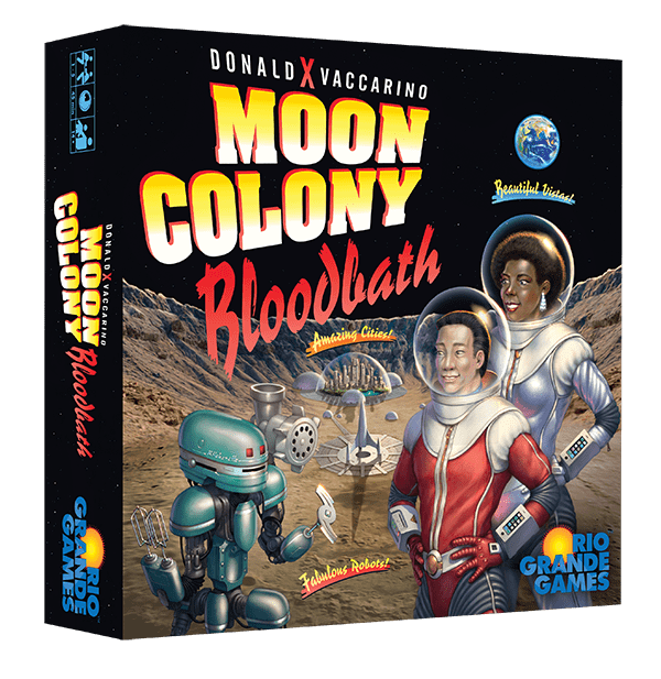 Moon Colony Bloodbath front of the box left angle