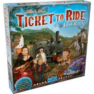 Ticket to Ride Map Collection: Iberia & South Korea front of the box left angle